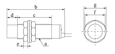 Cjm18m-8n2 Capacitive Type Cylindrical Proximity Switch M18 Threaded Metal Housing